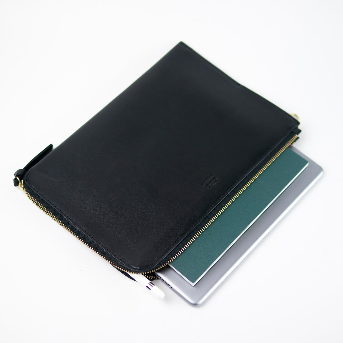 Handmade Premium Italian Leather for iPad Pro 10.5" Clutch - Raven