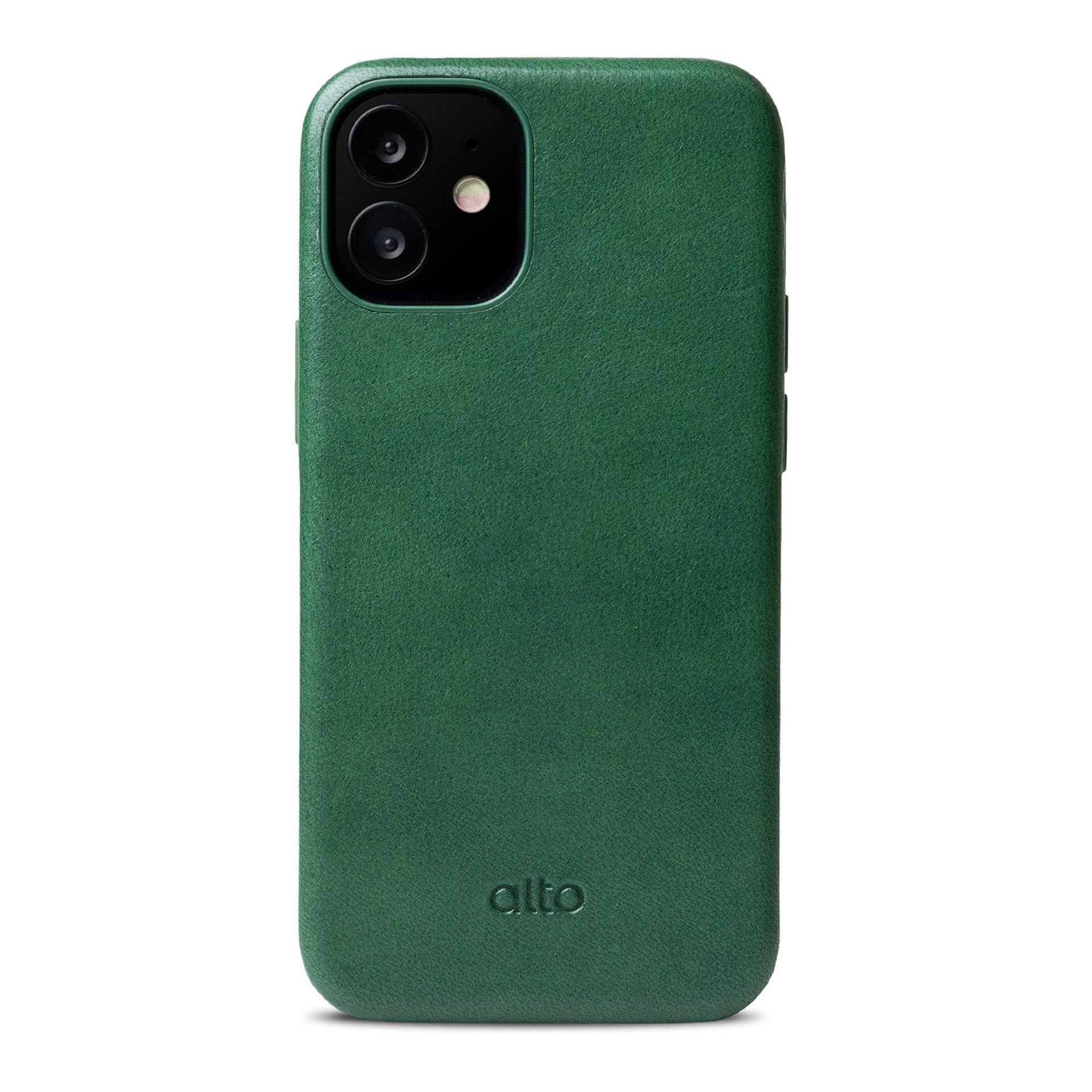 iPhone 12 Series Original 360 Drop Protective Leather Case - Forest Green