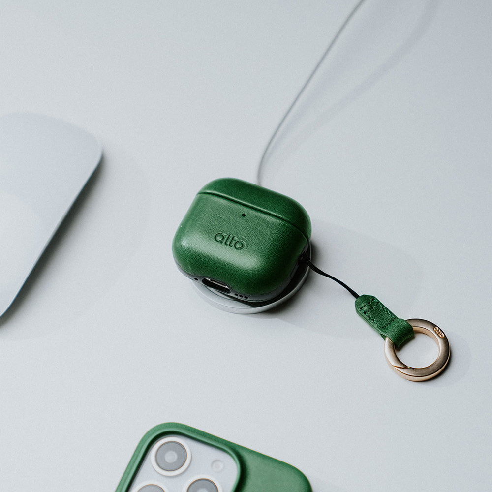 AirPods 4 Leather Case  - Forest Green
