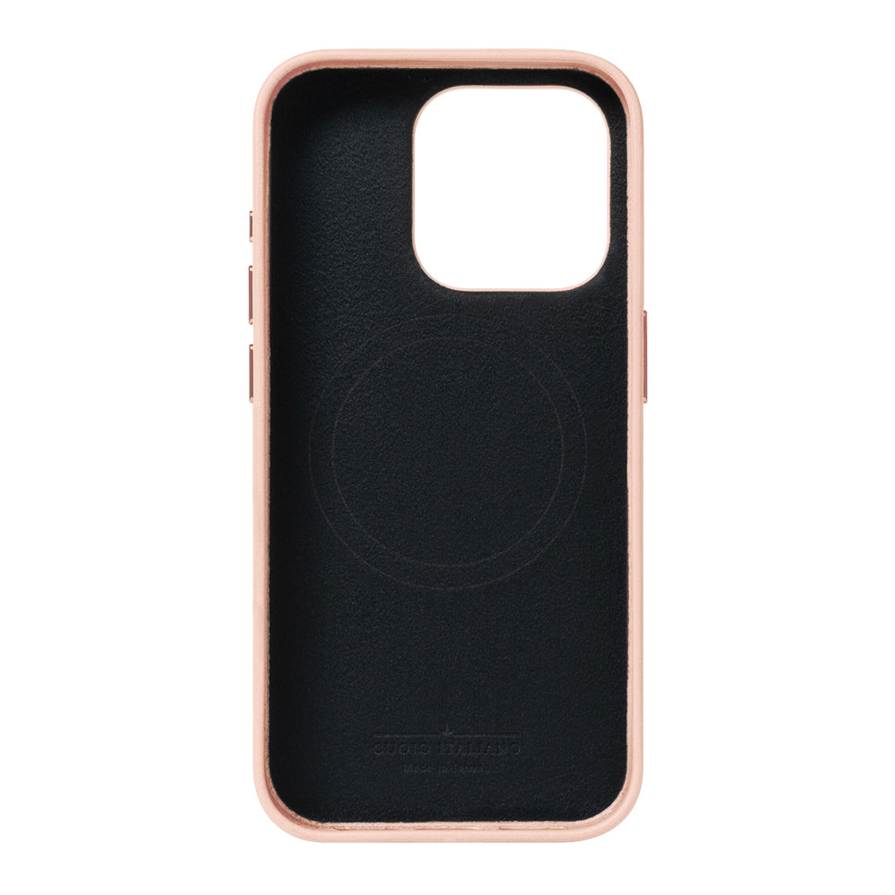 iPhone 15 シリーズ Clop MagSafe レザー ケース - ミスティ ピンク