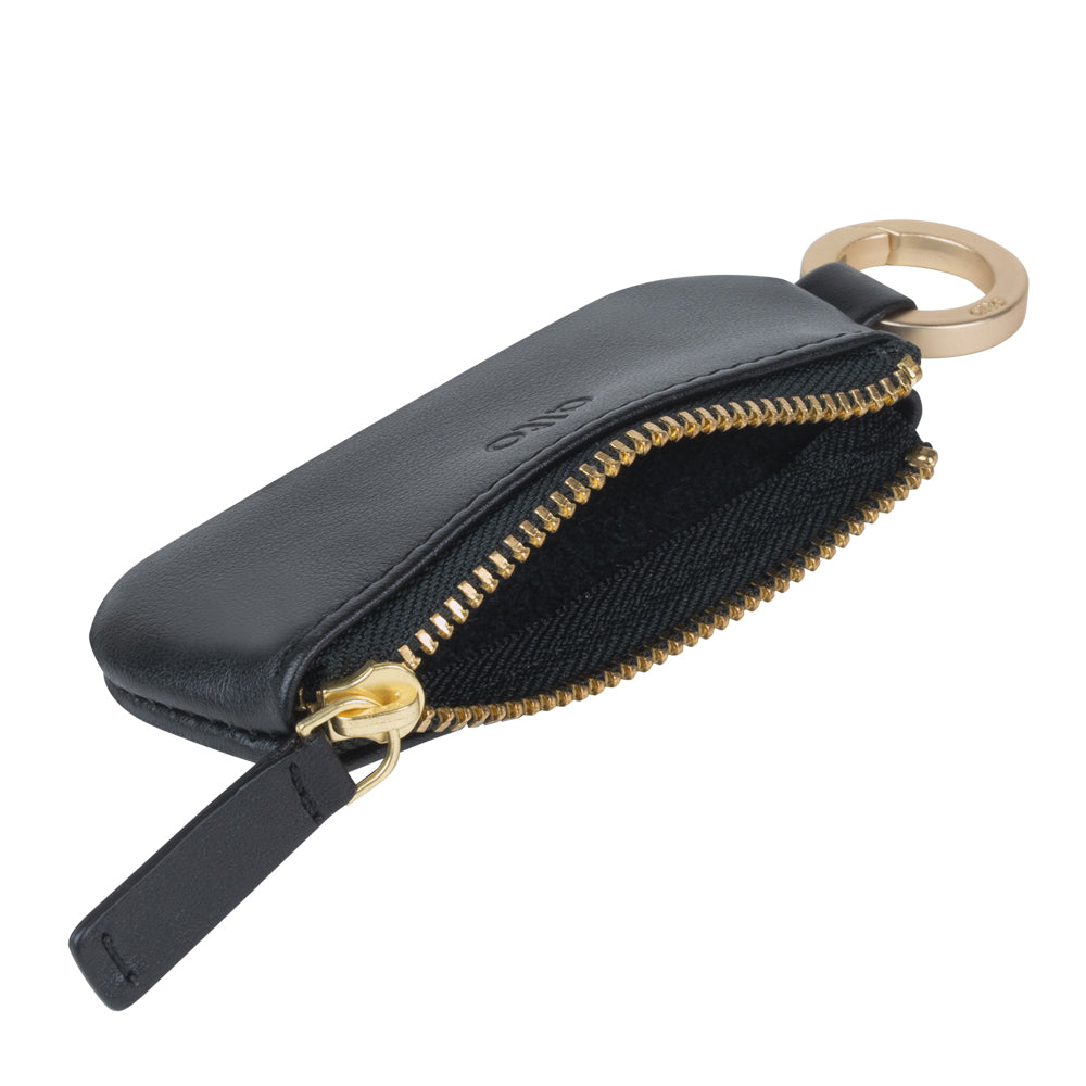 Leather Coin Pouch – Raven Black