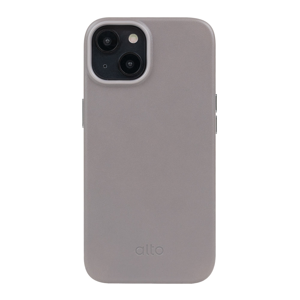 iPhone 14 Series Original Drop Protective Leather Case -  Cement Gray