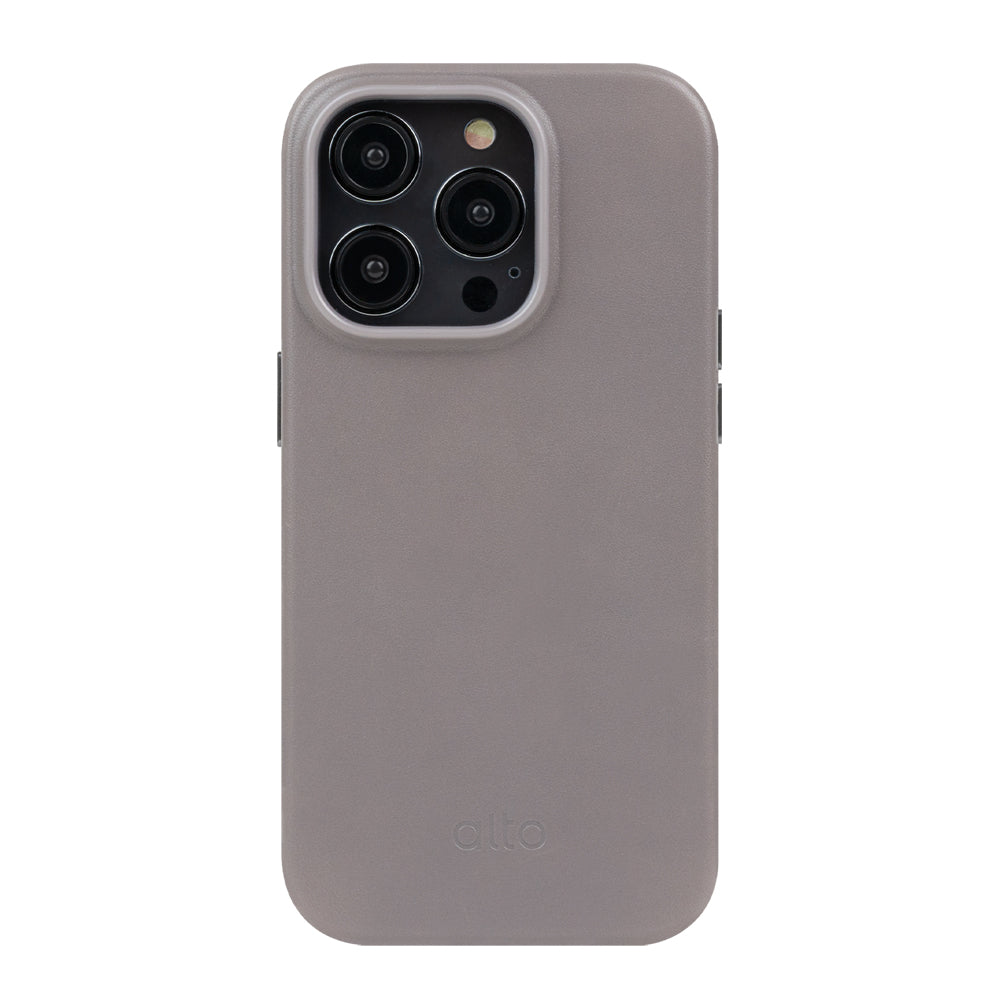 iPhone 14 シリーズ オリジナル 落下保護レザー ケース - セメント グレー