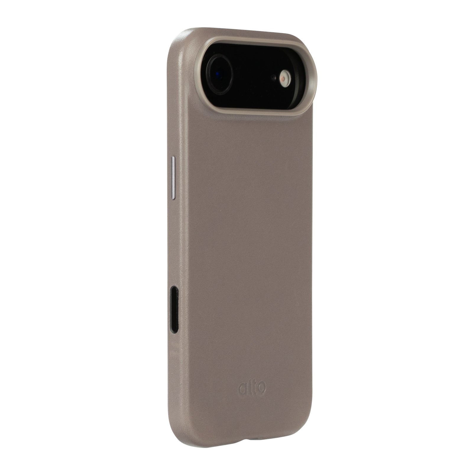iPhone 17 Air - Clop Magnetic Leather Case - Cement Gray