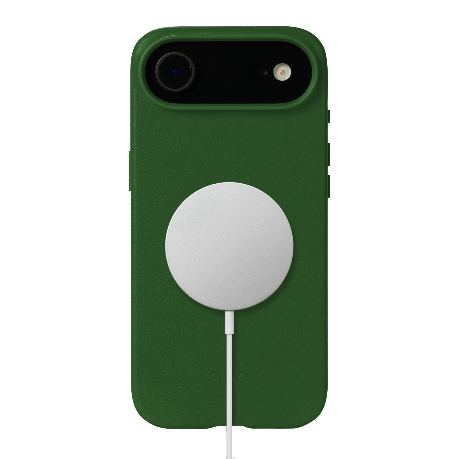 iPhone 17 Air - Clop Magnetic Leather Case - Forest Green