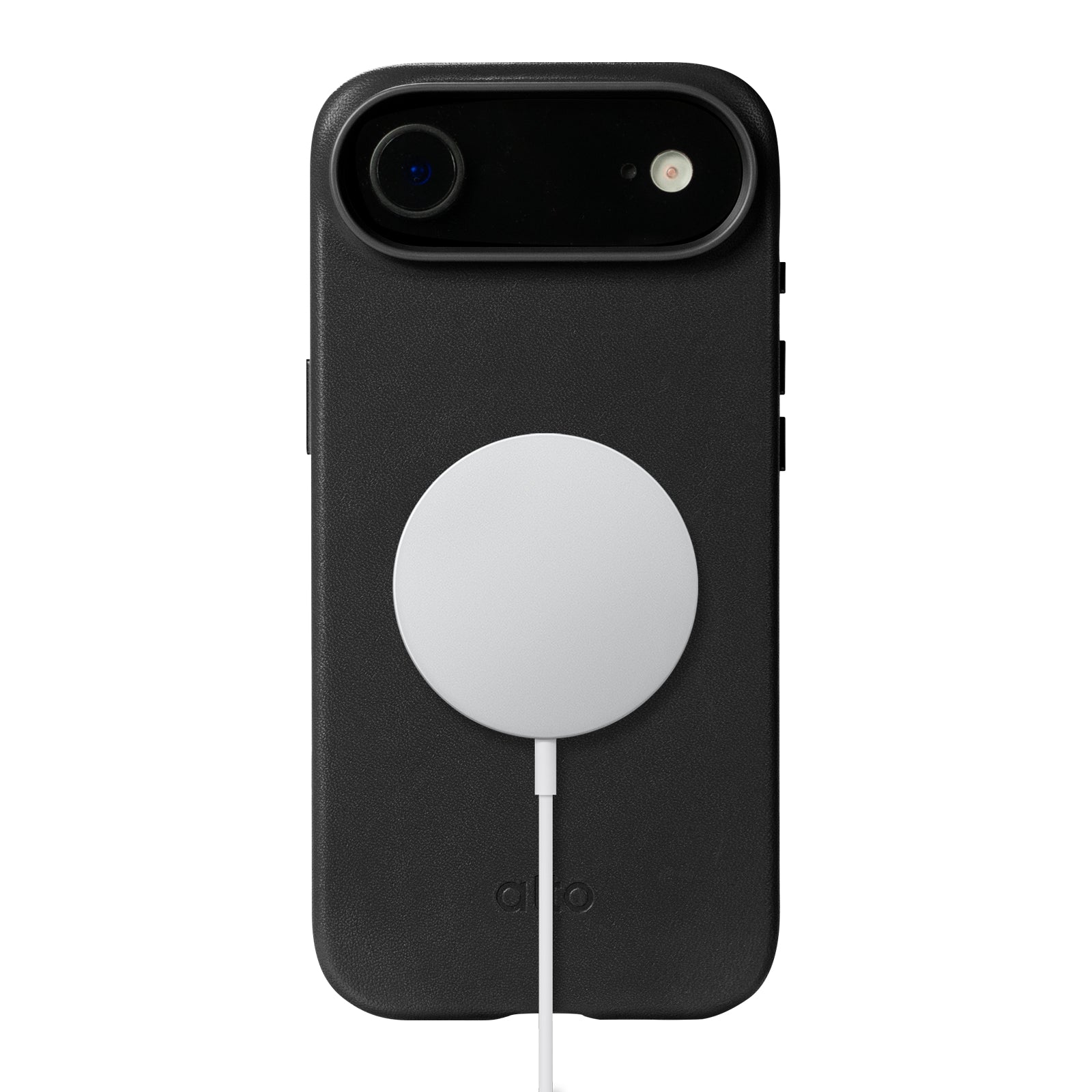 iPhone 17 Air - Clop Magnetic Leather Case - Raven Black