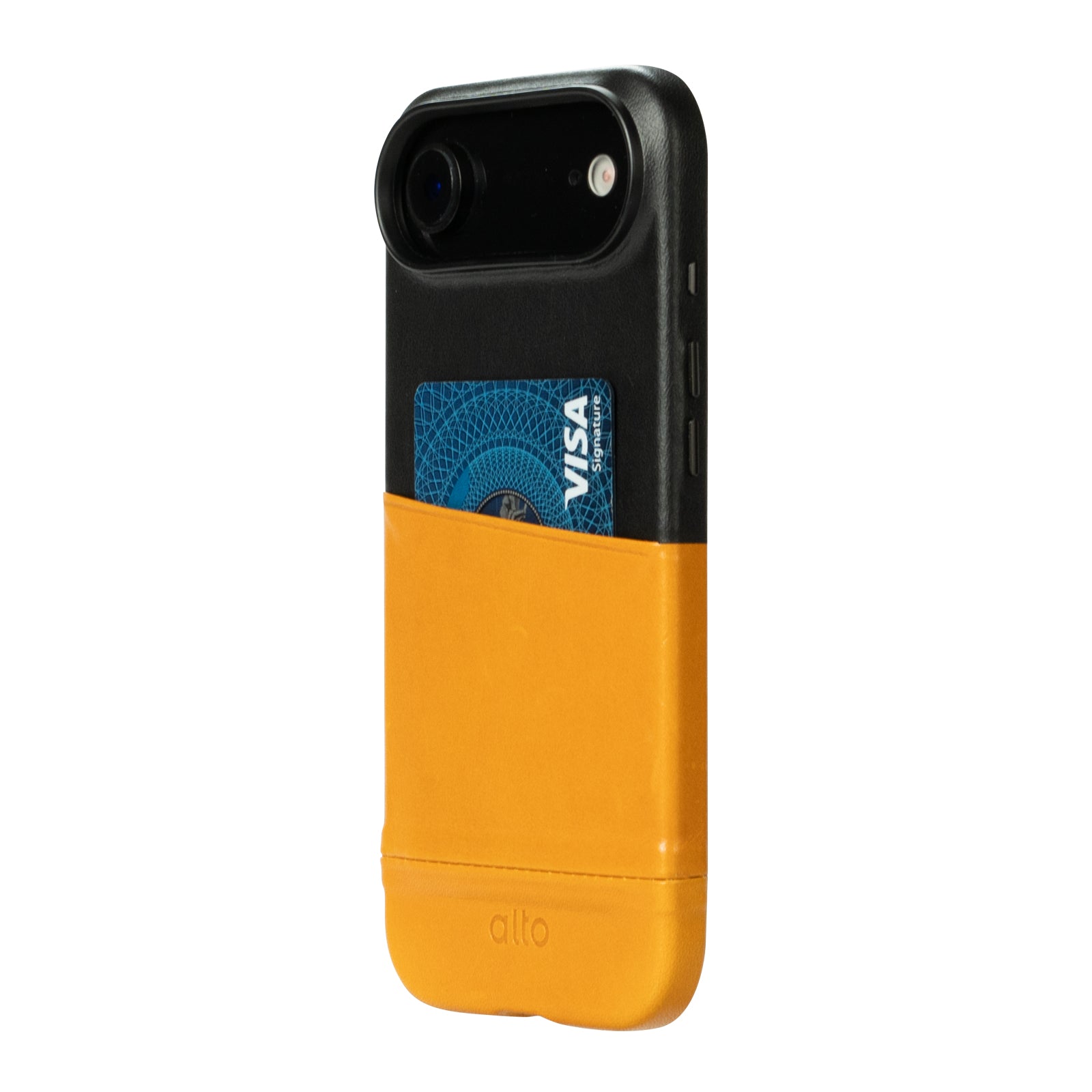iPhone 17 Air - Metro Leather Wallet Case - Caramel brown/Raven black