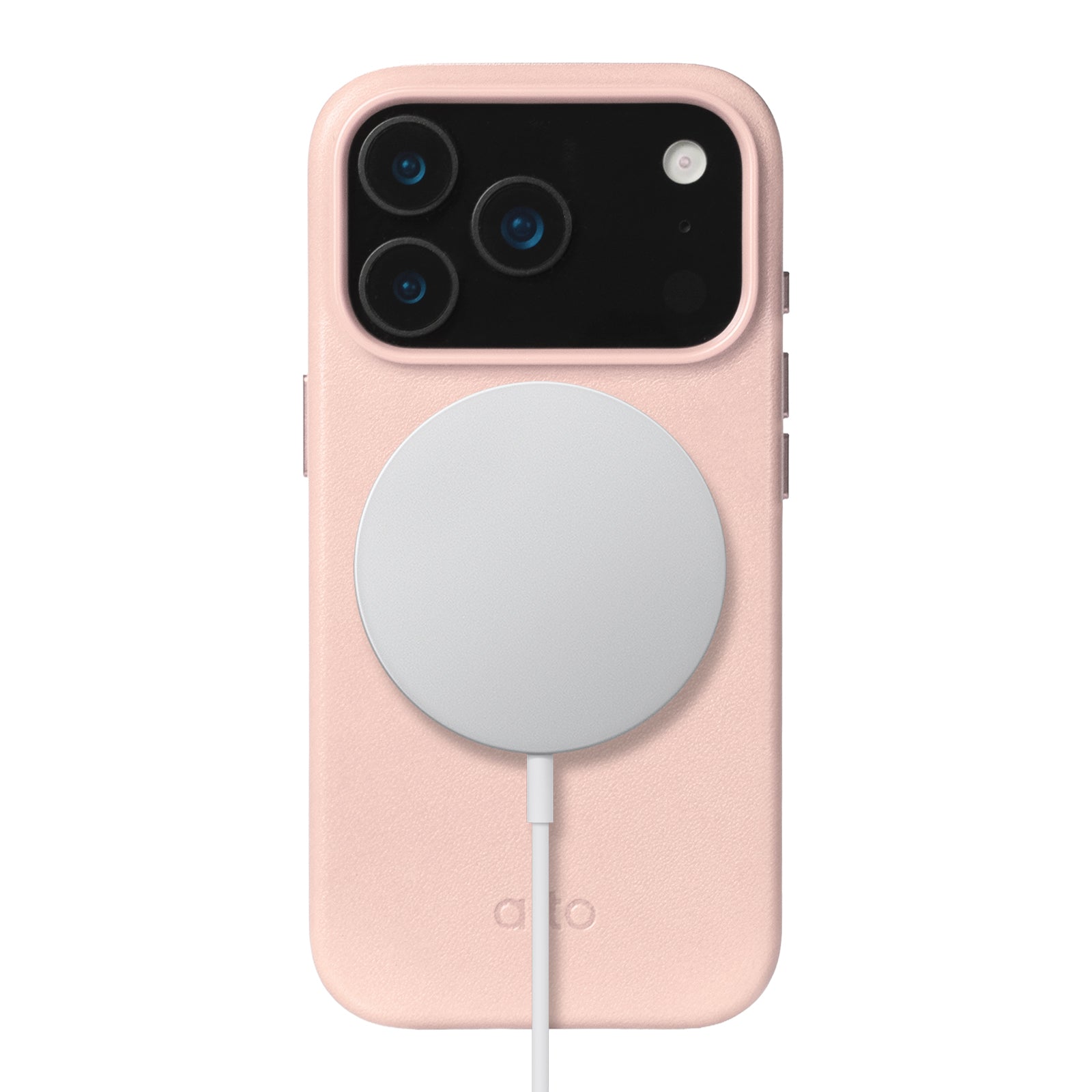 iPhone 17 Pro  - Clop Magnetic Leather Case - Misty Pink