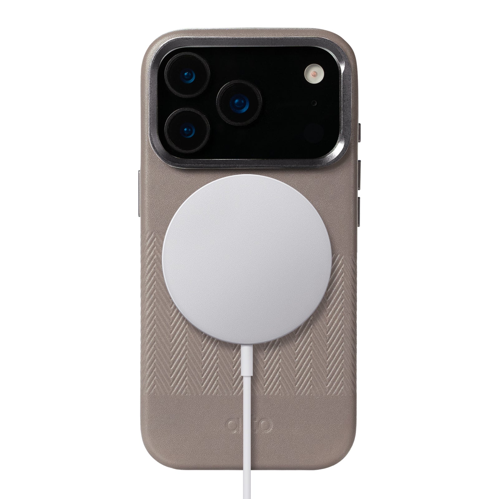 iPhone 17 Pro  - Herring Magnetic Stand Leather Case - Cement Gray