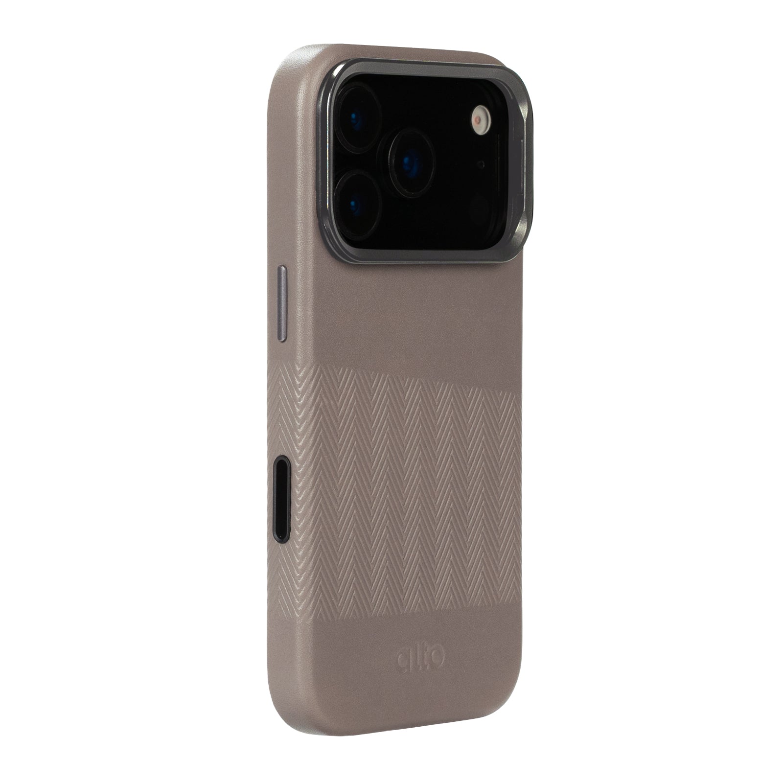 iPhone 17 Pro  - Herring Magnetic Stand Leather Case - Cement Gray