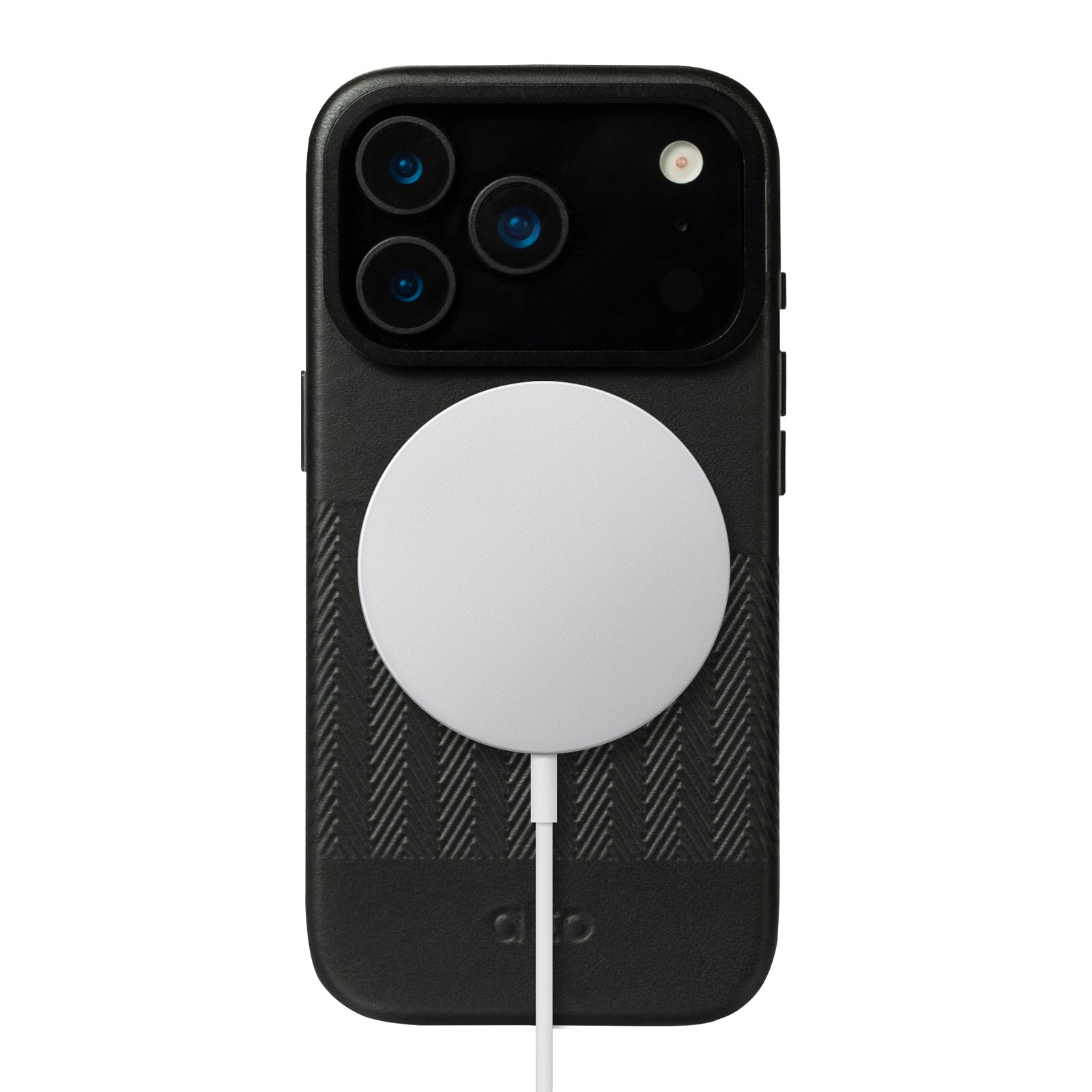 iPhone 17 Pro  - Herring Magnetic Stand Leather Case - Raven Black