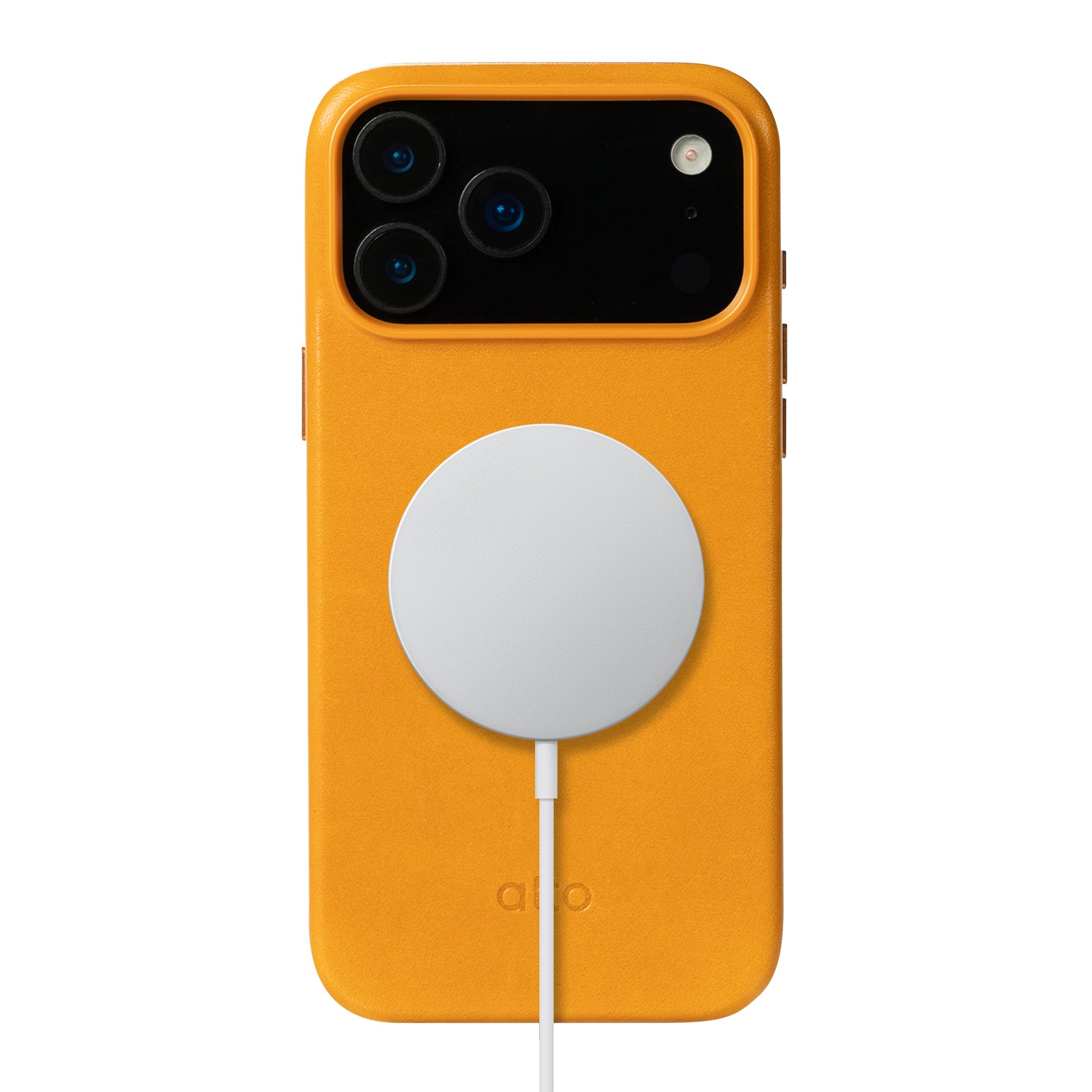 iPhone 17 Pro Max - Clop Magnetic Leather Case - Caramel Brown