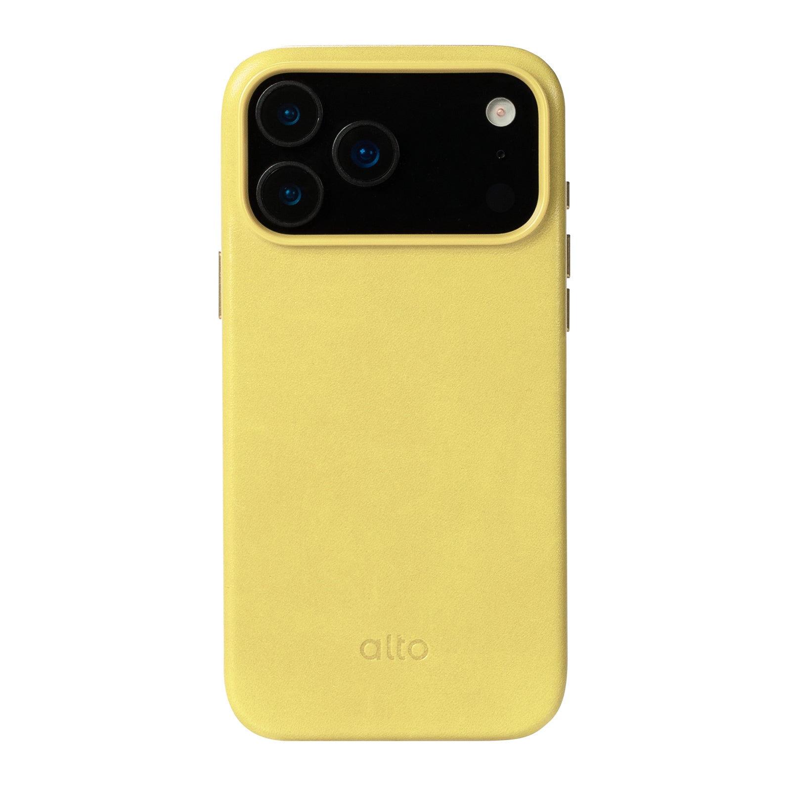 iPhone 17 Pro Max - Clop Magnetic Leather Case - Downlight Yellow