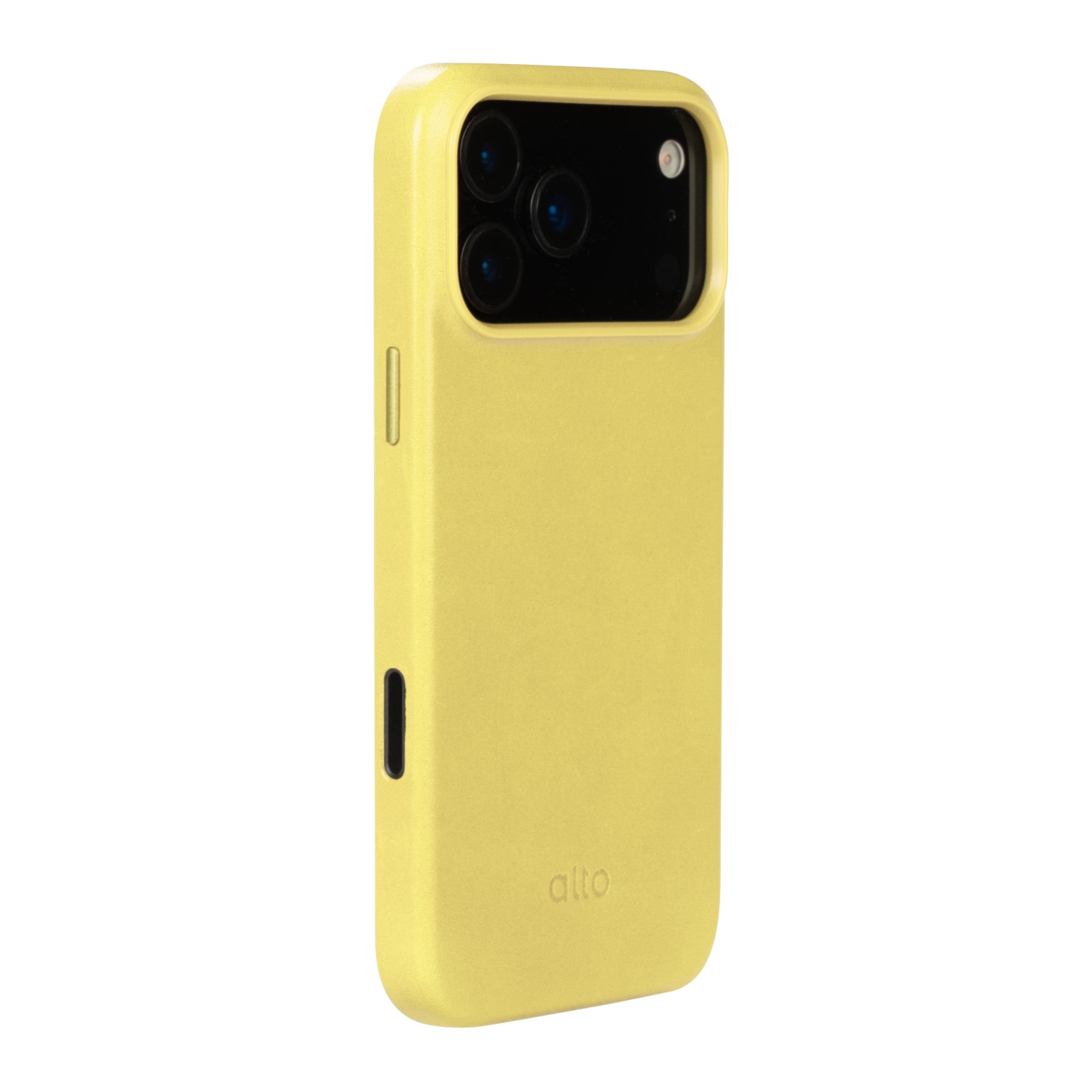 iPhone 17 Pro Max - Clop Magnetic Leather Case - Downlight Yellow