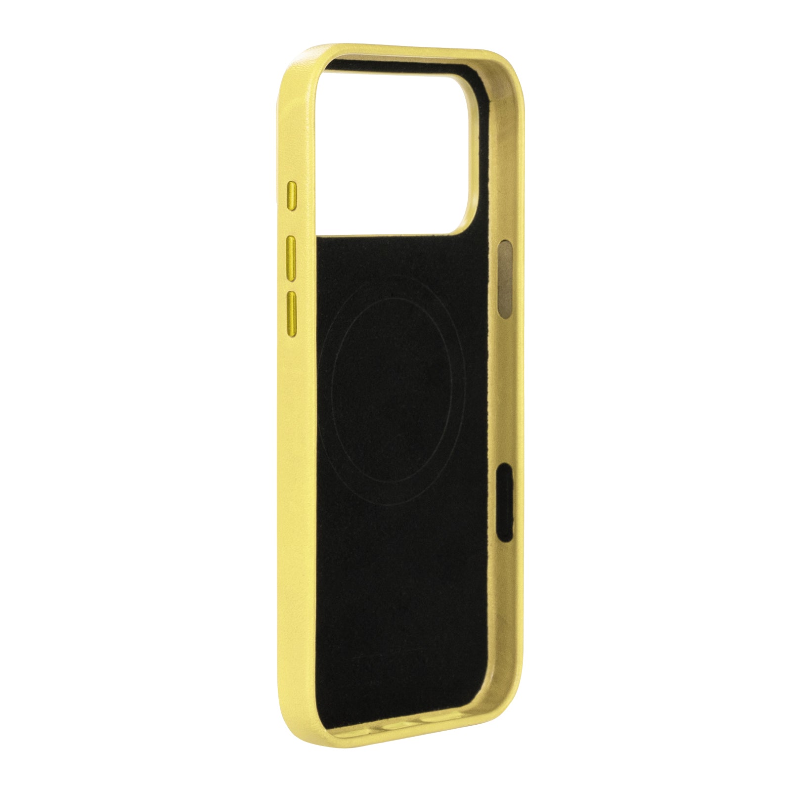 iPhone 17 Pro Max - Clop Magnetic Leather Case - Downlight Yellow