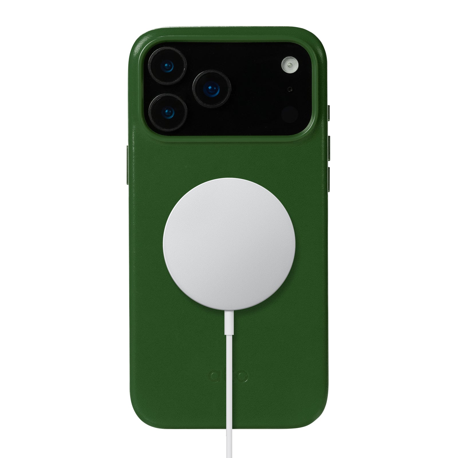 iPhone 17 Pro Max - Clop Magnetic Leather Case - Forest Green