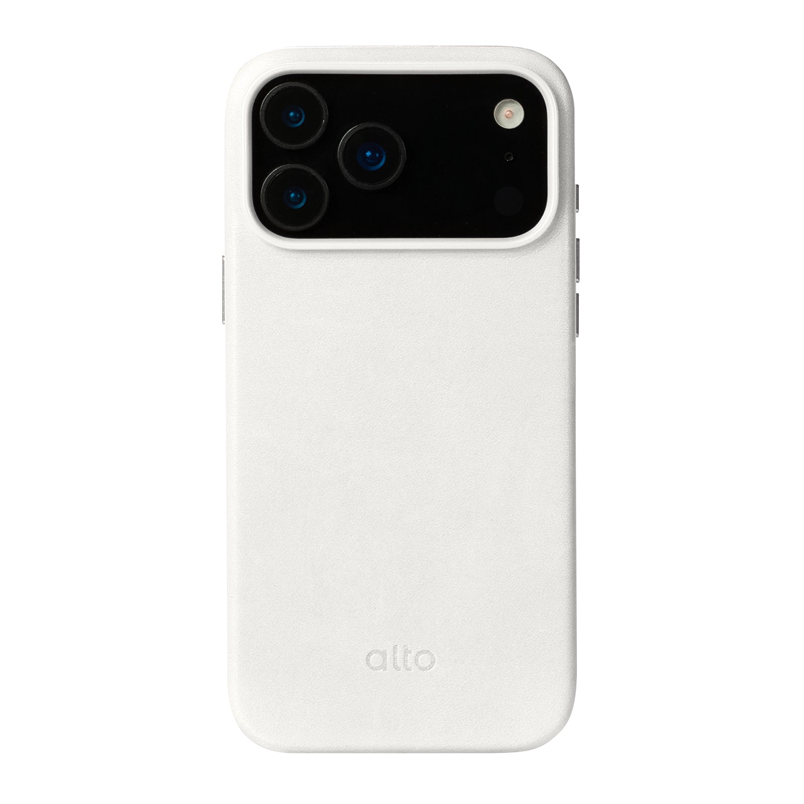 iPhone 17 Pro Max - Clop Magnetic Leather Case - Forst White