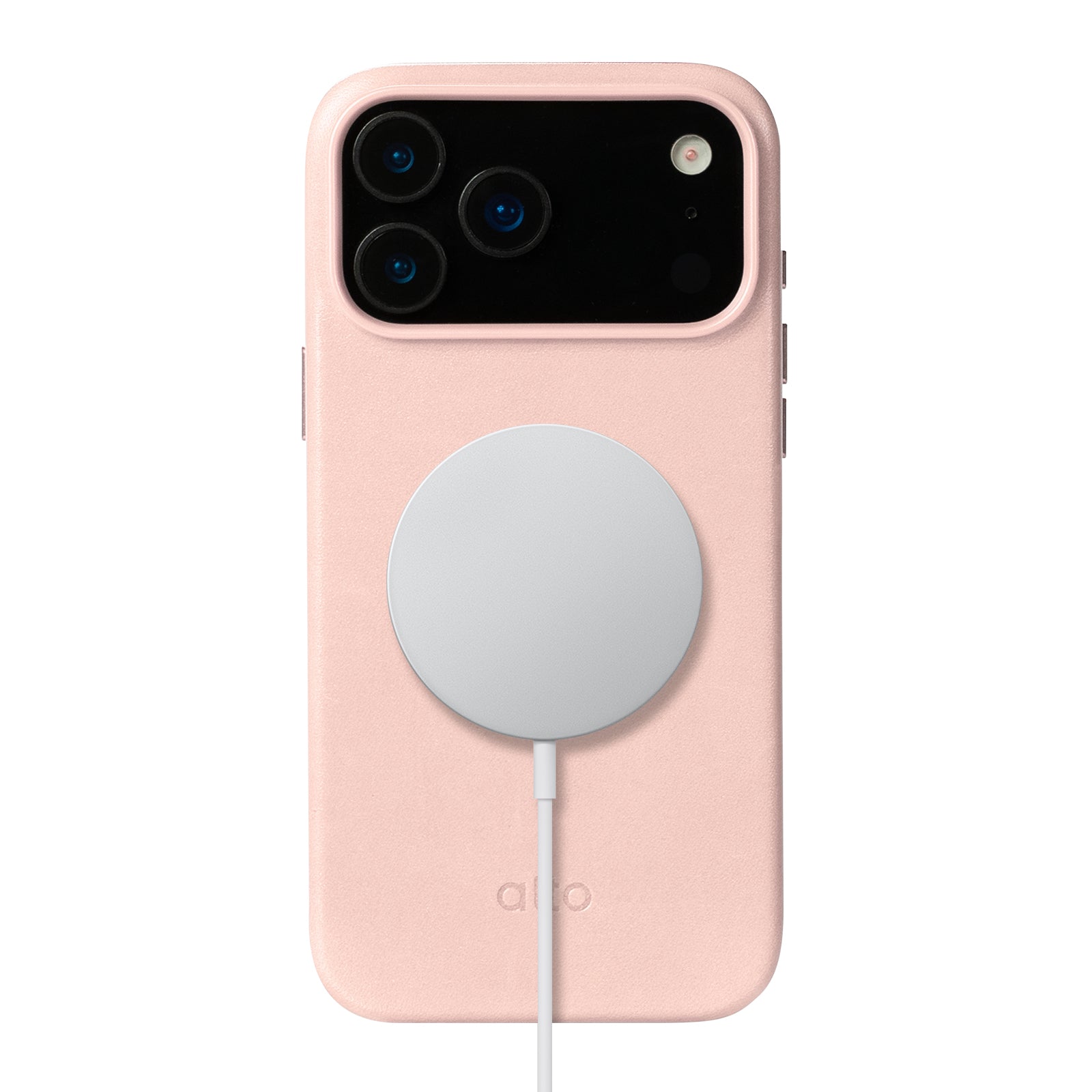 iPhone 17 Pro Max - Clop Magnetic Leather Case - Misty Pink