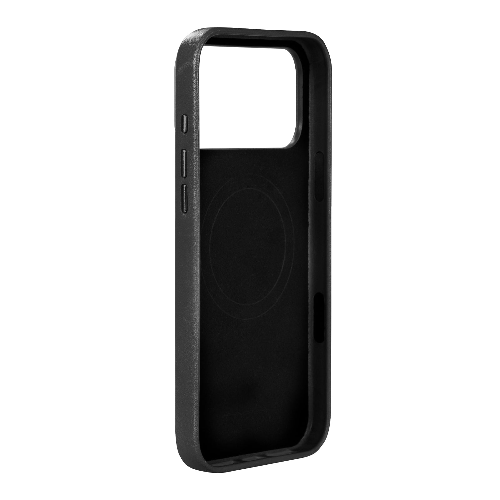 iPhone 17 Pro Max - Clop Magnetic Leather Case - Raven Black