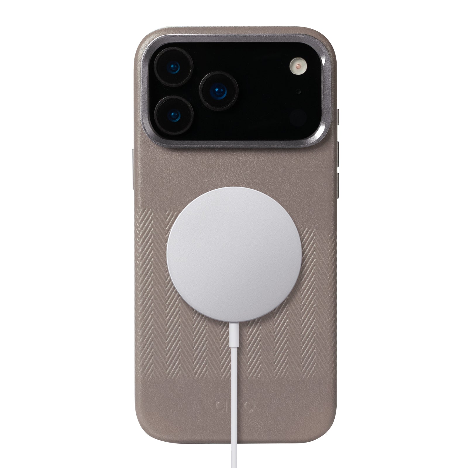 iPhone 17 Pro Max - Herring Magnetic Stand Leather Case - Cement Gray