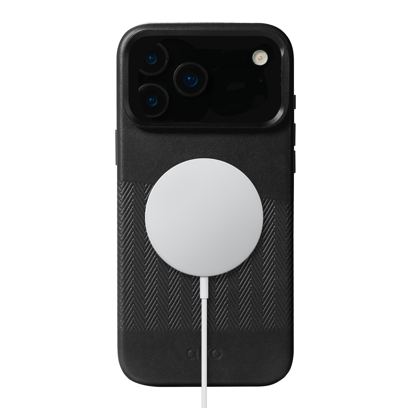 iPhone 17 Pro Max - Herring Magnetic Stand Leather Case - Raven Black
