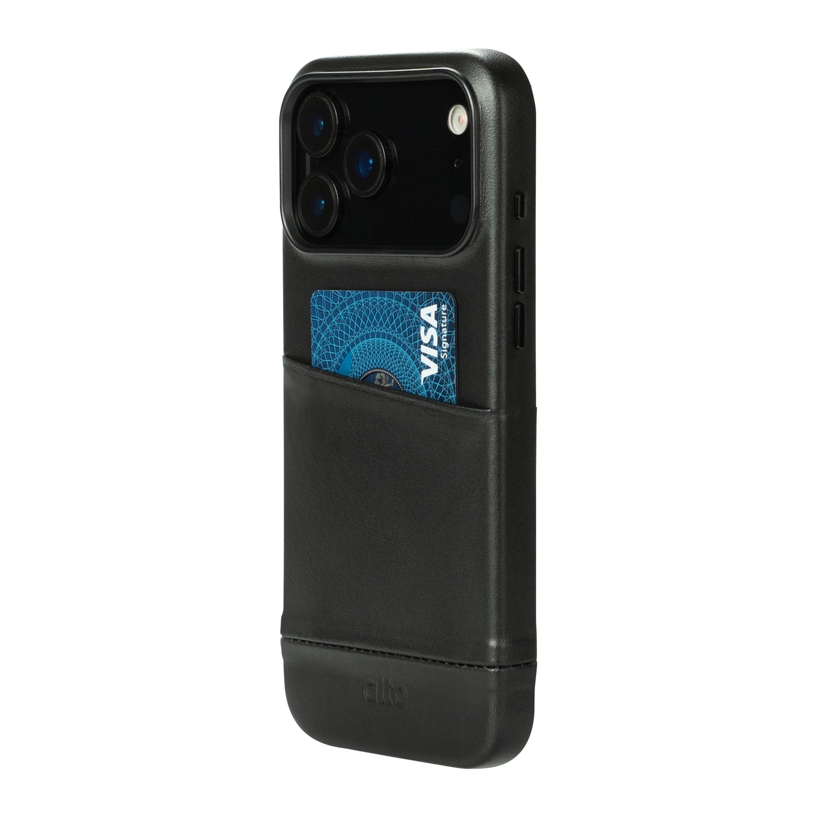 iPhone 17 Pro Max - Metro Leather Wallet Case - Raven Black