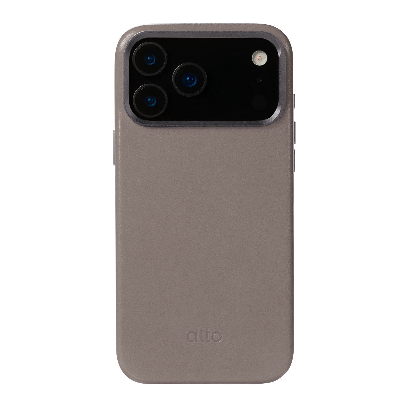 iPhone 17 Pro Max - Uplop Magnetic Stand Leather Case - Cement Gray