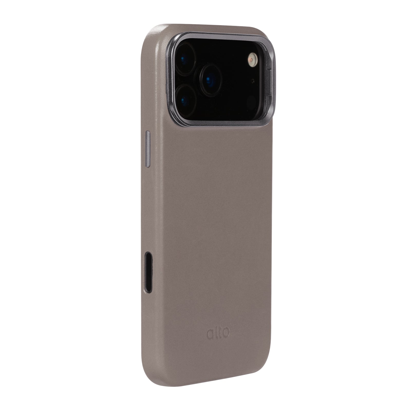 iPhone 17 Pro Max - Uplop Magnetic Stand Leather Case - Cement Gray