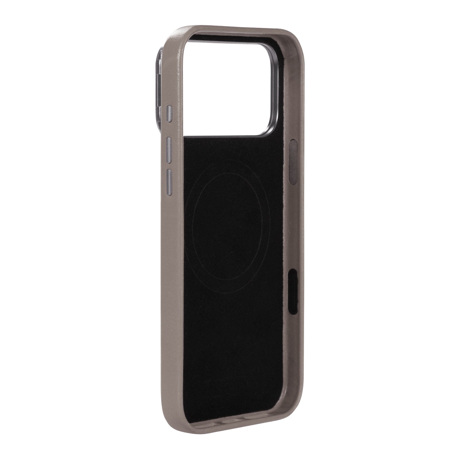 iPhone 17 Pro Max - Uplop Magnetic Stand Leather Case - Cement Gray