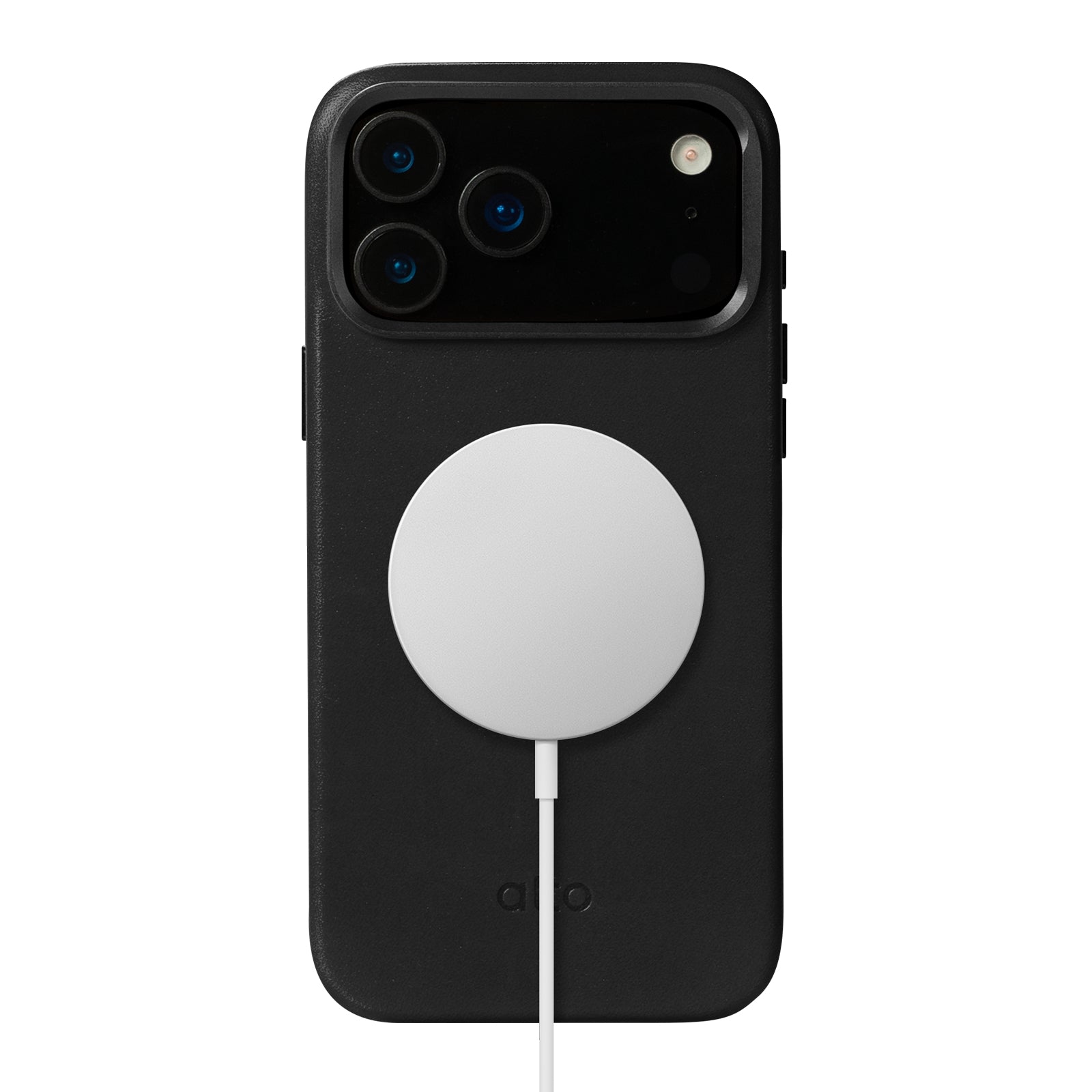 iPhone 17 Pro Max - Uplop Magnetic Stand Leather Case - Raven Black