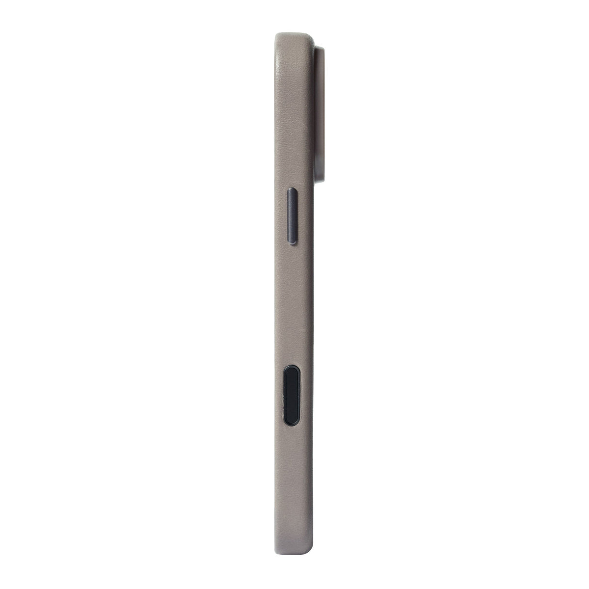 iPhone 18 Pro Max - Clop Magnetic Leather Case - Cement Gray
