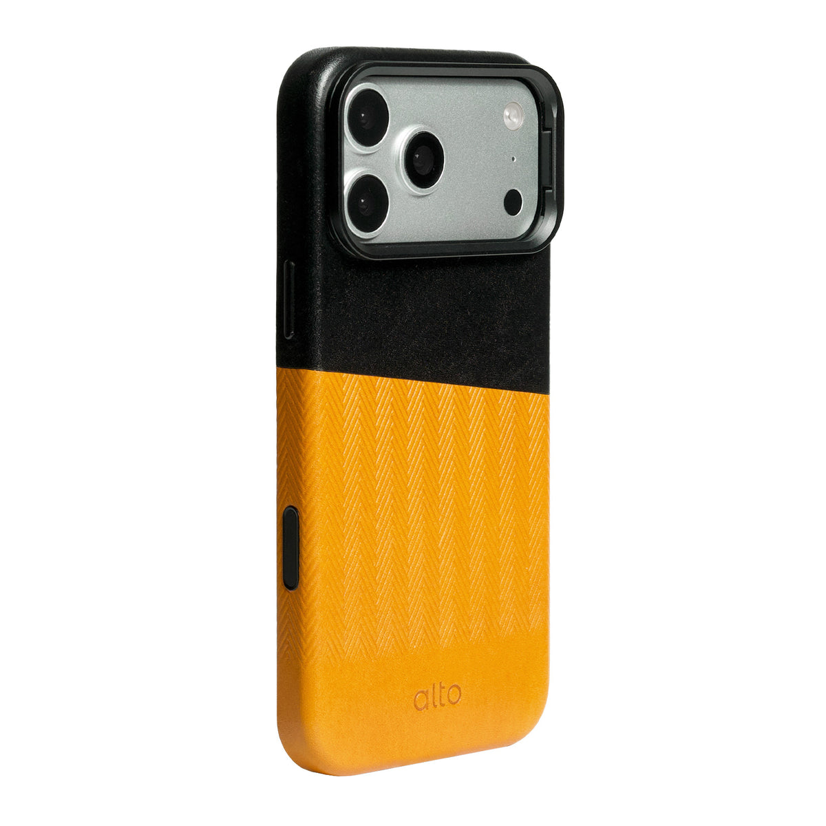 iPhone 18 Pro Max/17 Pro Max - Herring Magnetic Stand Leather Case - Caramel brown/Raven black