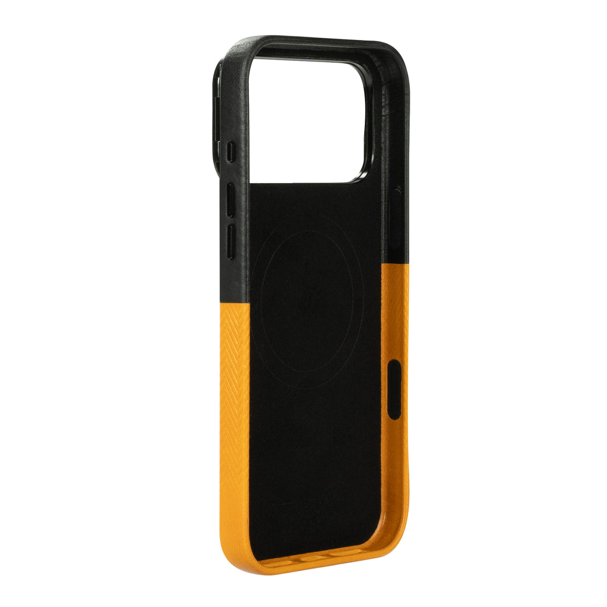 iPhone 18 Pro Max/17 Pro Max - Herring Magnetic Stand Leather Case - Caramel brown/Raven black