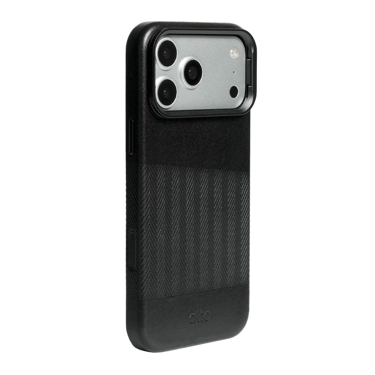 iPhone 18 Pro Max/17 Pro Max - Herring Magnetic Stand Leather Case - Raven Black