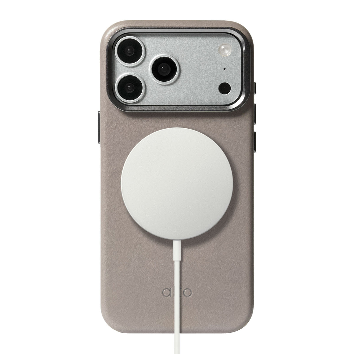 iPhone 18 Pro Max /17 Pro Max - Uplop Magnetic Stand Leather Case - Cement Gray