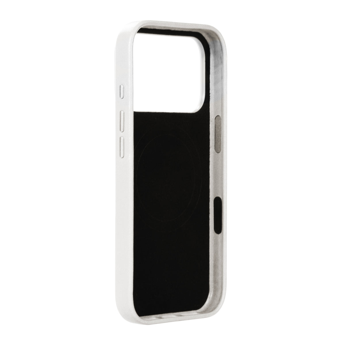 iPhone 18 Pro  - Clop Magnetic Leather Case - Frost White