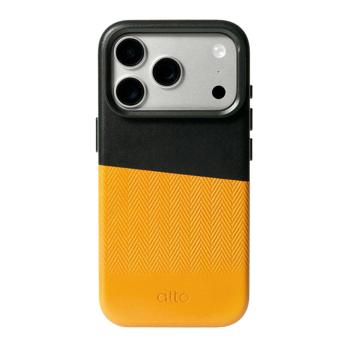 iPhone 18 Pro/17 Pro - Herring Magnetic Stand Leather Case - Caramel brown/Raven black