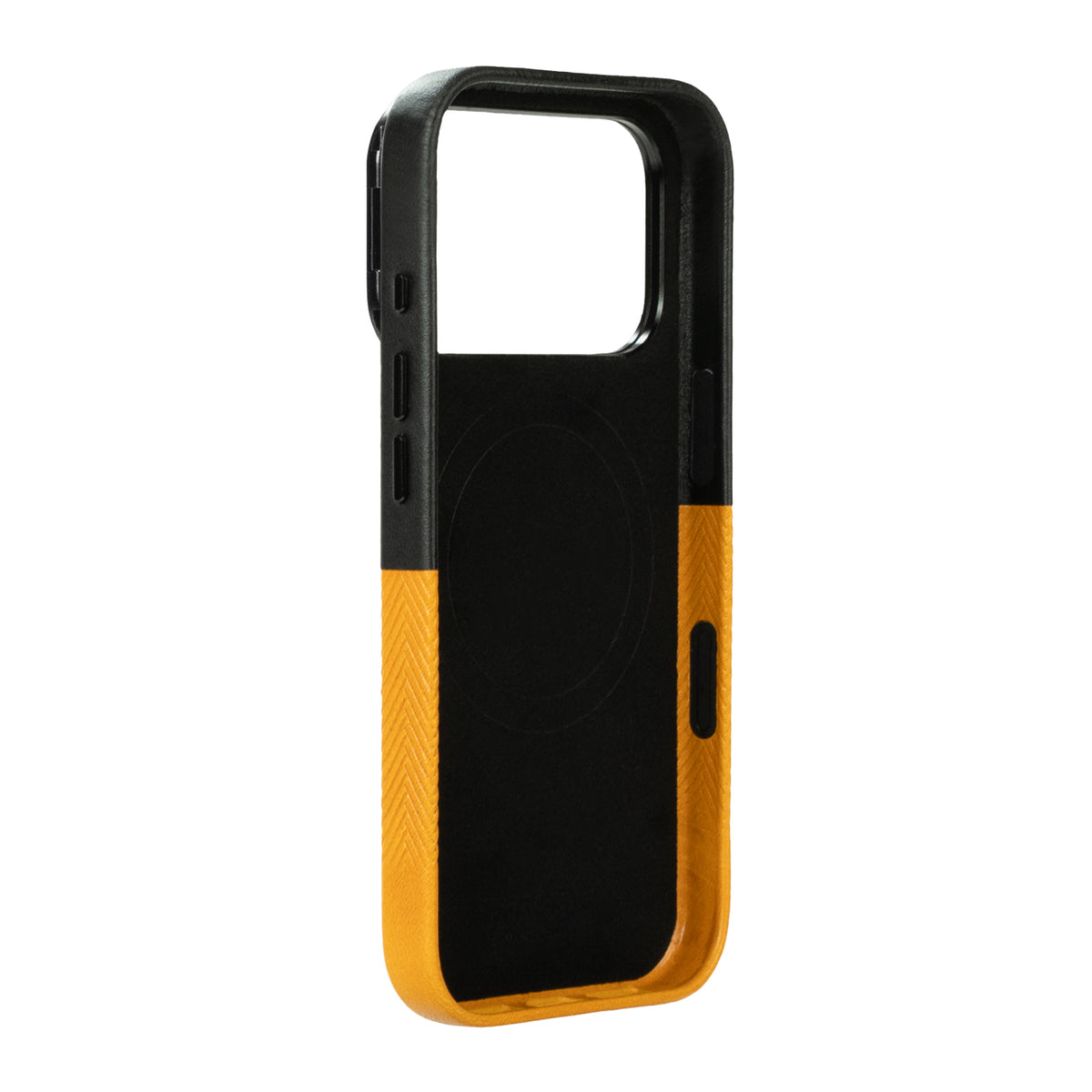 iPhone 18 Pro/17 Pro - Herring Magnetic Stand Leather Case - Caramel brown/Raven black