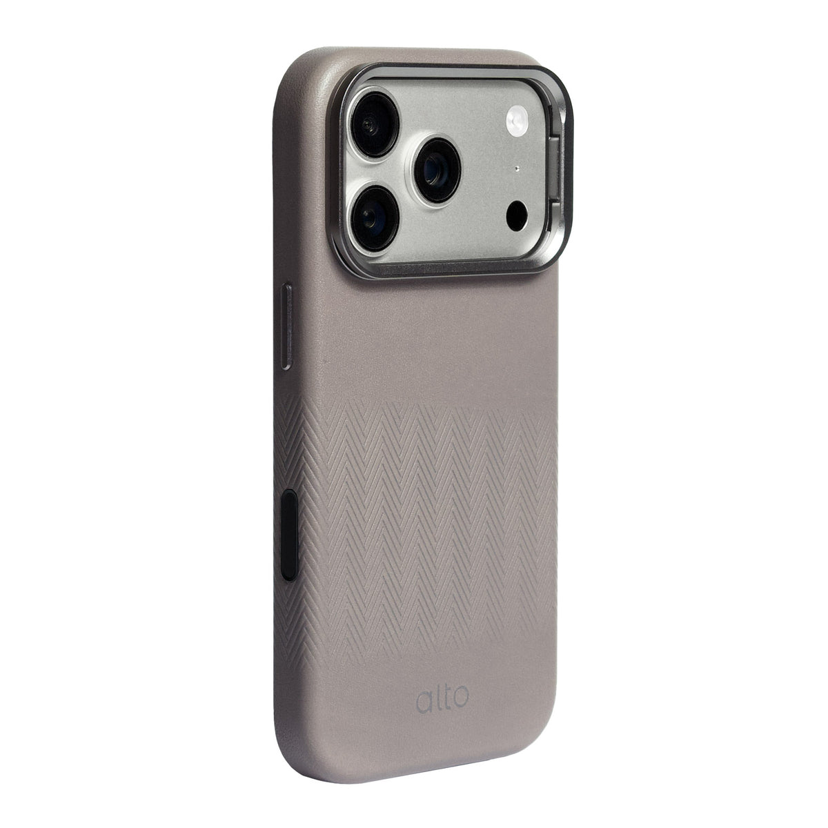 iPhone 18 Pro/17 Pro - Herring Magnetic Stand Leather Case - Cement Gray