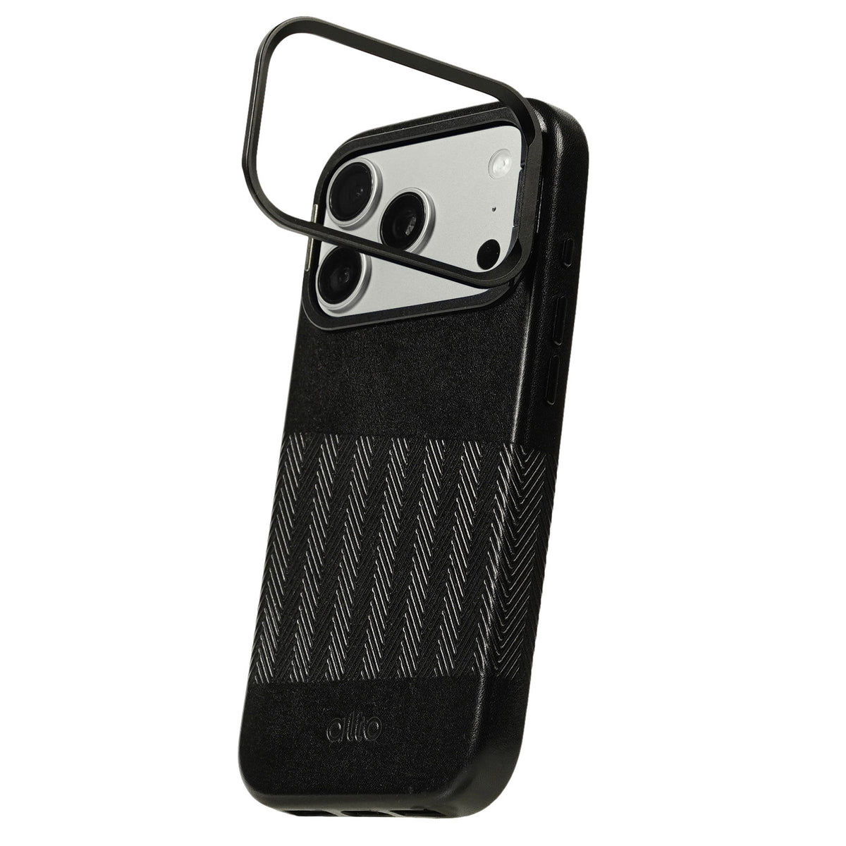 iPhone 18 Pro/17 Pro - Herring Magnetic Stand Leather Case - Raven Black