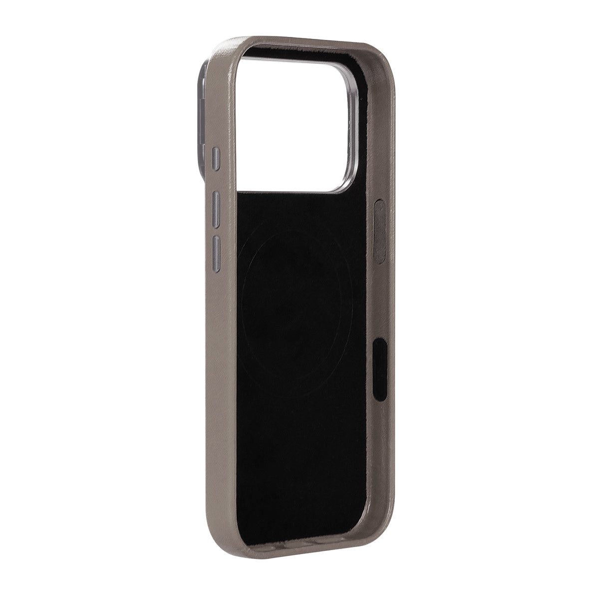 iPhone 18 Pro/17 Pro - Uplop Magnetic Stand Leather Case - Cement Gray
