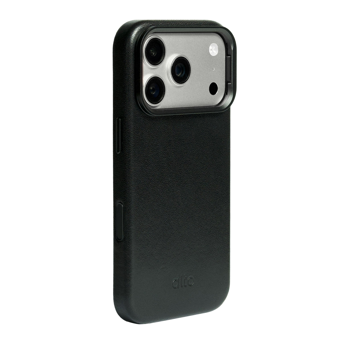 iPhone 18 Pro/17 Pro - Uplop Magnetic Stand Leather Case - Raven Black