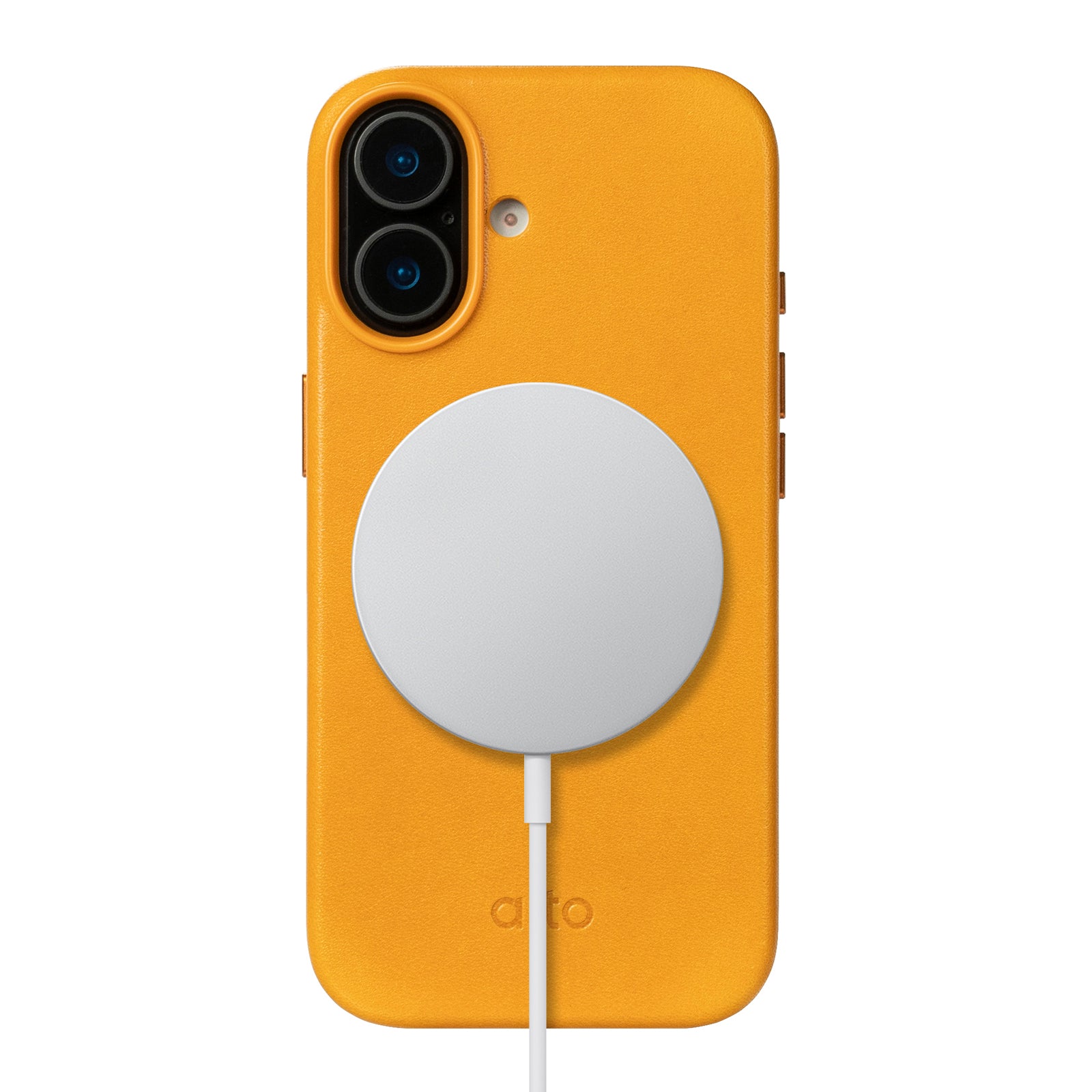 iPhone 17  - Clop Magnetic Leather Case - Caramel Brown