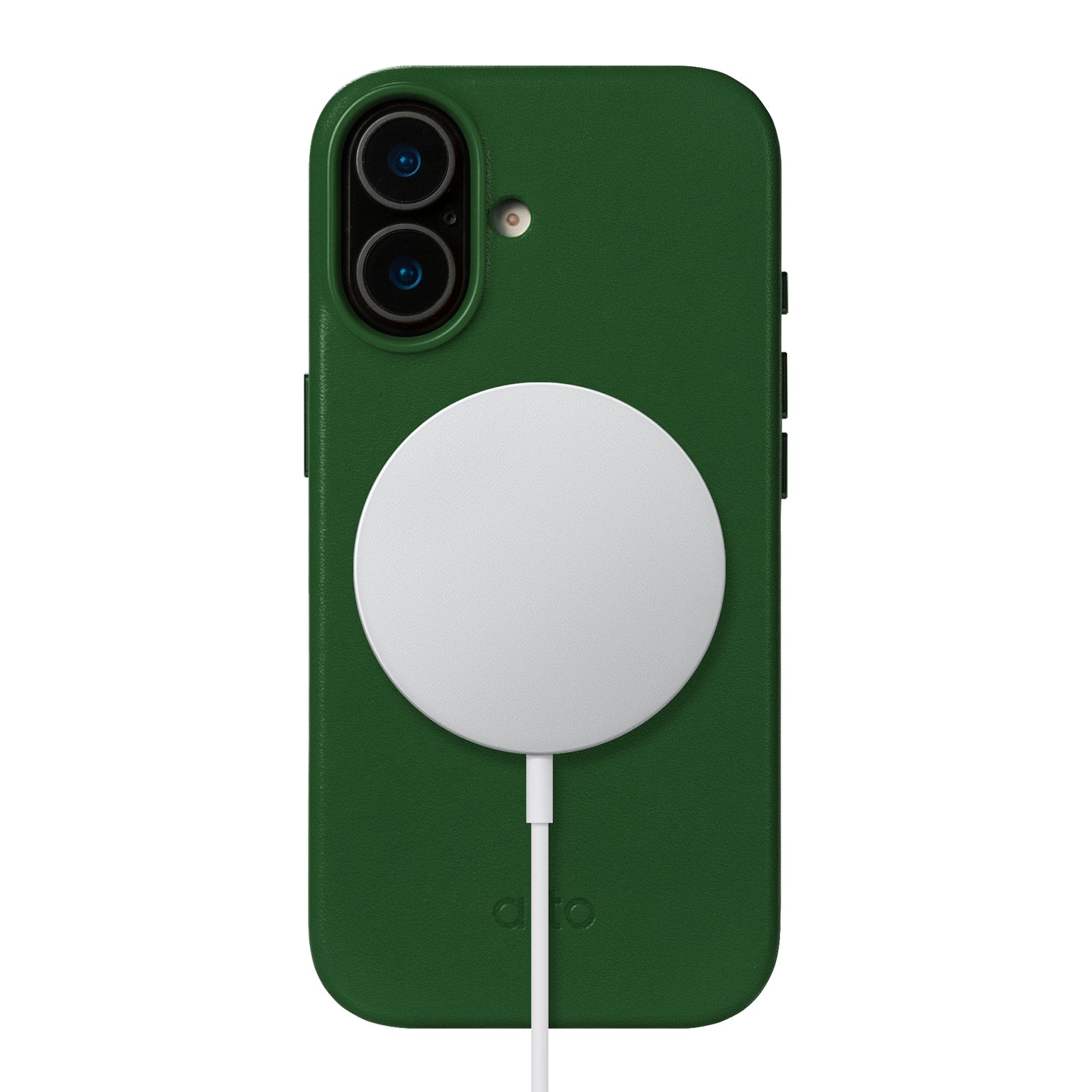 iPhone 17  - Clop Magnetic Leather Case - Forest Green