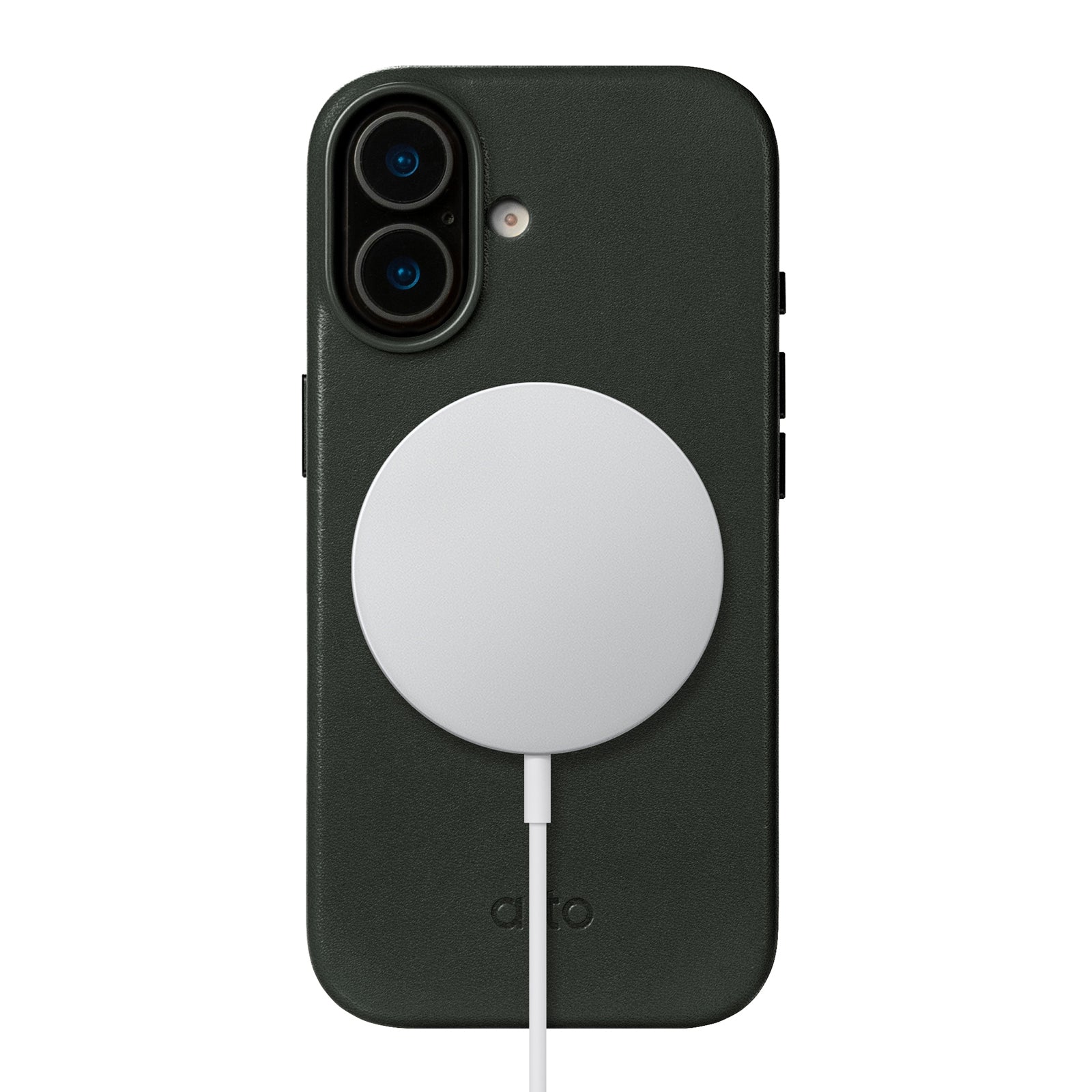 iPhone 17 - Clop Magnetic Leather Case - Raven Black