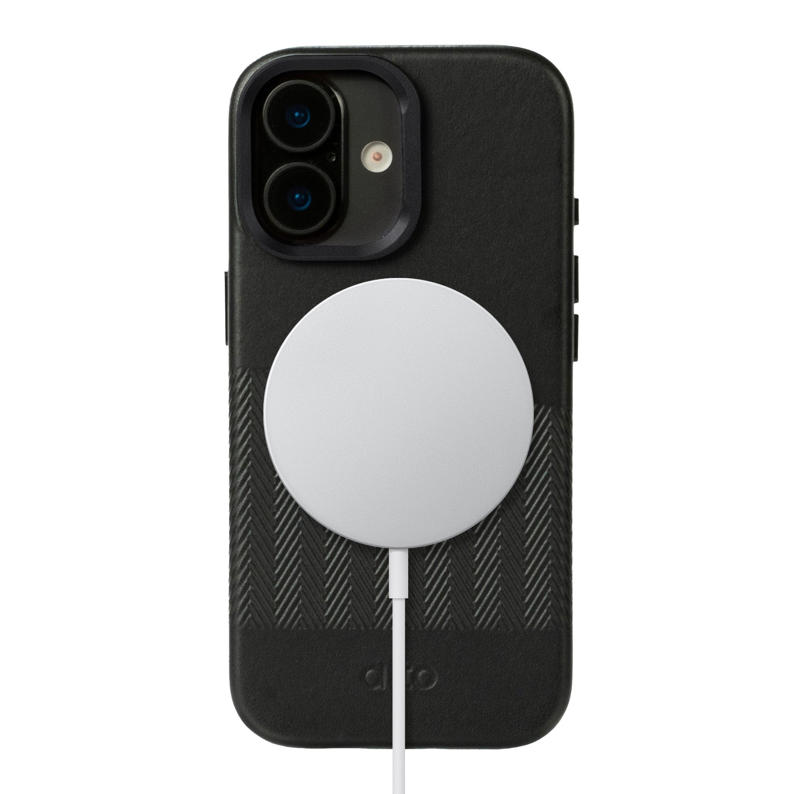iPhone 17  - Herring Magnetic Stand Leather Case - Raven Black