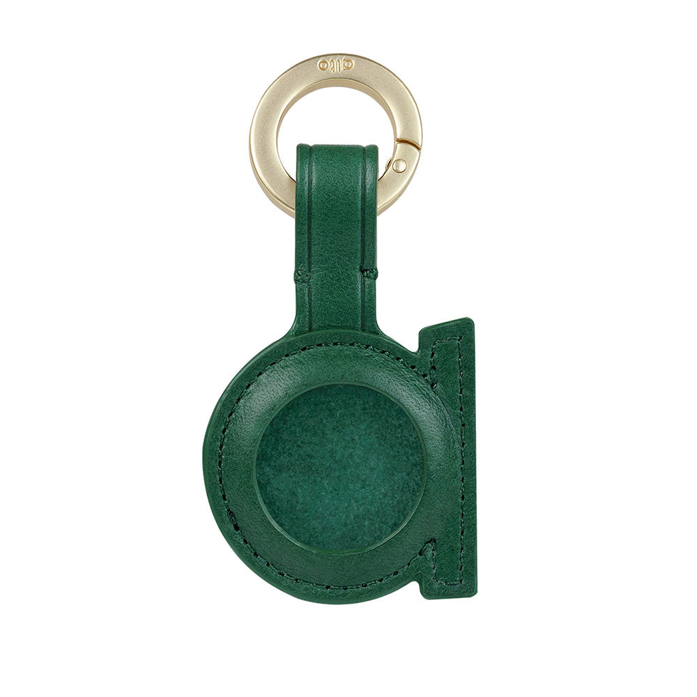 AirTag Leather Key Ring – Forest Green