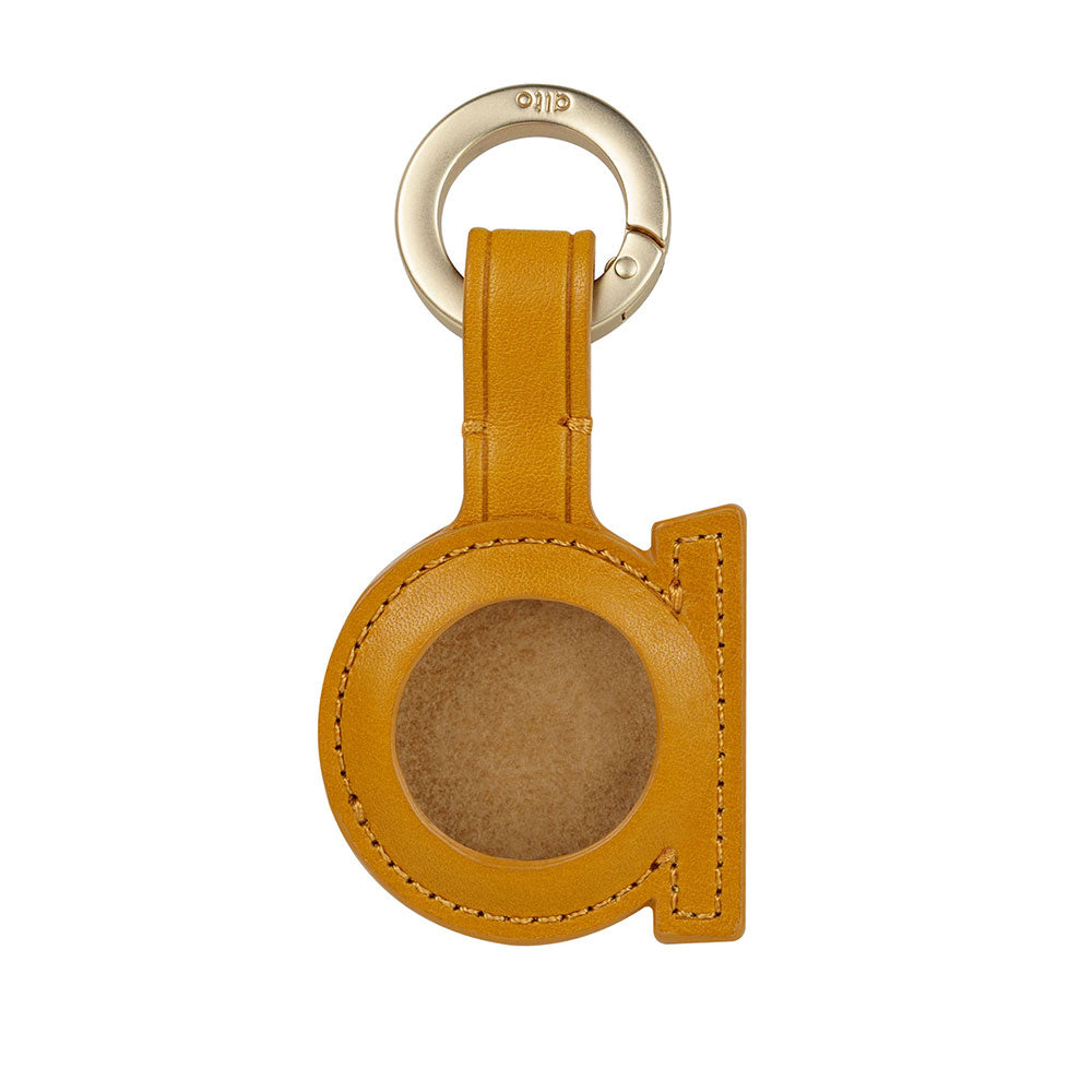 AirTag Leather Key Ring – Caramel Brown