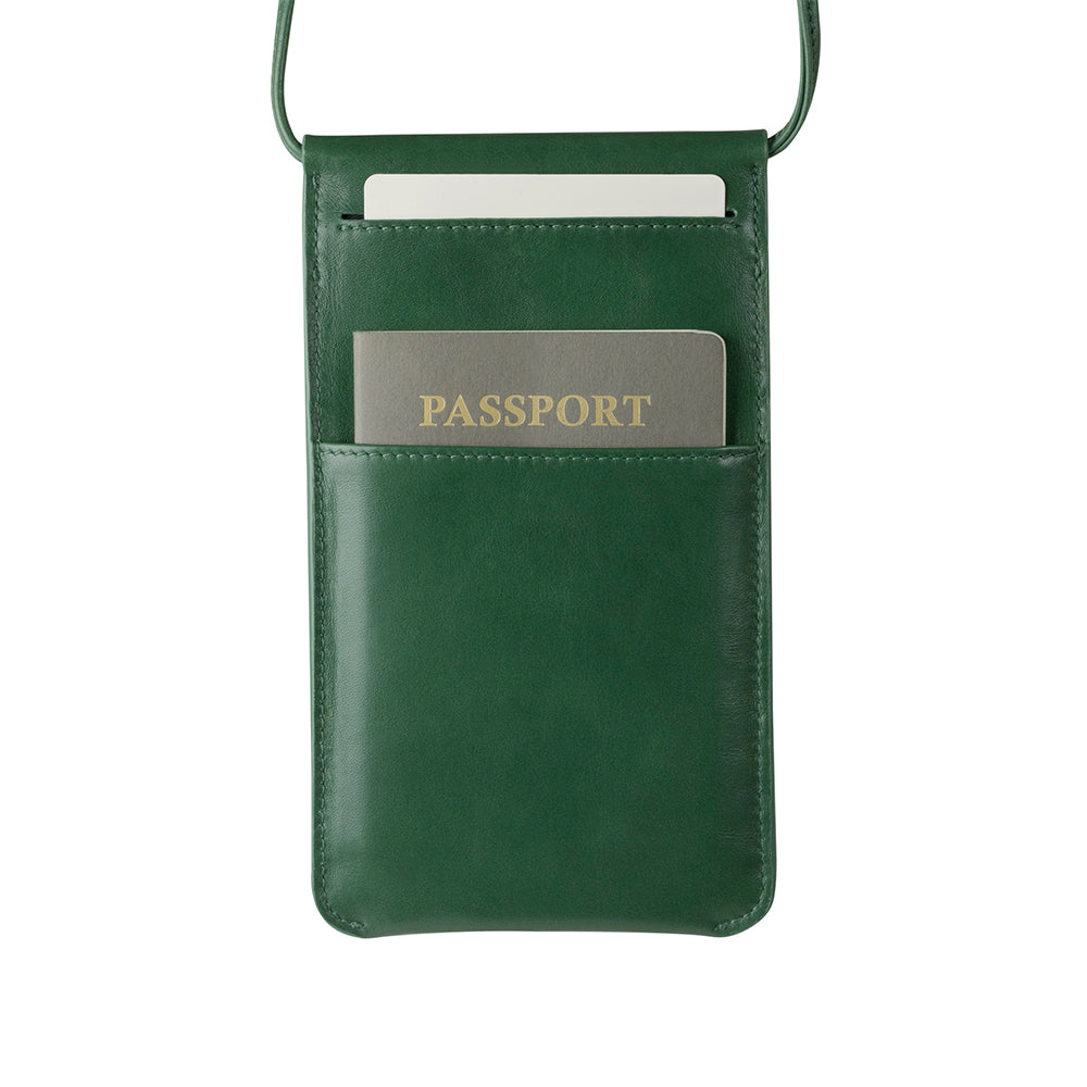 Leather Phone Purse – Forest Green