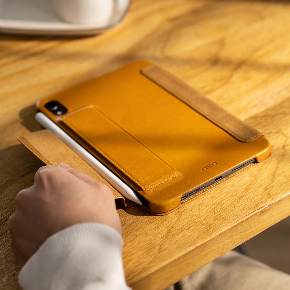 iPad mini Folio Leather Case – Caramel Brown